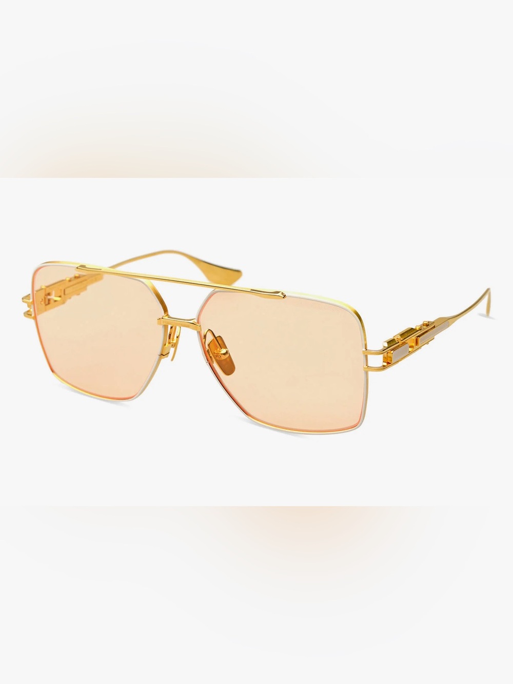 NEW DITA GRAND-EMPERIK Sunglasses Matte White - Yellow Gold DTS159-A-04 with box
